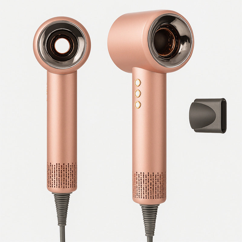 Secadora De Cabello Digital Iónica Profesional Asva - 4 Velocidades, Color Rosa Claro