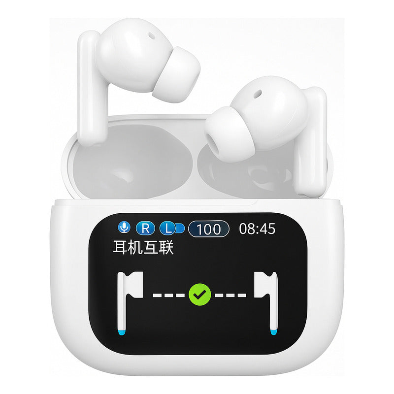 Audífonos Inteligentes Bluetooth 5.4 Con Pantalla Táctil Led, Cancelación Activa De Ruido, Sonido Hd Y Micrófono Integrado | Inalámbricos Yx27 Se-60 Asva Electronics